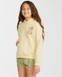 1 Girls' Pacific Vibrations Pullover Graphic Hoodie Yellow ABGSF00130 Billabong