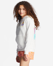 3 Hello Sunshine - Sudadera con Capucha para Chicas 4-16 Blanco ABGSF00162 Billabong