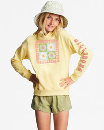 0 Forget Me Not - Sweatshirt com capuz para Raparigas 4-16 Amarelo ABGSF00163 Billabong