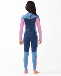 2 Girls 6-14 3/2 Synergy Back Zip Steamer Wetsuit Blue ABGW100107 Billabong