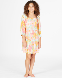 1 Girls' Love Crush Babydoll Dress Yellow ABGWD00124 Billabong