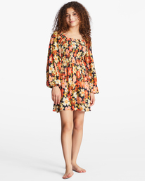 2 Girls' Fall Is Here Long Sleeve Mini Dress Black ABGWD00125 Billabong