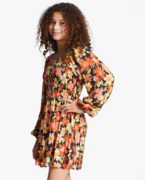 4 Girls' Fall Is Here Long Sleeve Mini Dress Black ABGWD00125 Billabong