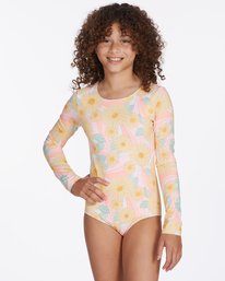 0 Girls' Sweet Sunset Long Sleeve Swimsuit Multicolor ABGWR00140 Billabong