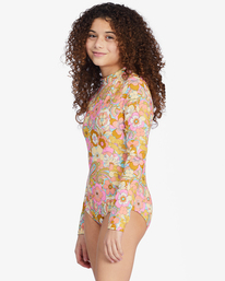 1 Girls' Ain't She A Beaut Long Sleeve UPF 50 Swimsuit Multicolor ABGWR00152 Billabong