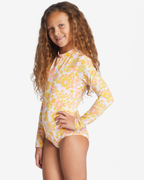1 Wildflower - Long Sleeve One-Piece Rashguard for Girls 4-14 Multi-couleurs ABGWR00166 Billabong