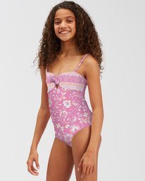 1 Girls' Day Dreamer One Piece Swimsuit Orange ABGX100121 Billabong
