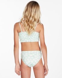 2 Girls' Ditsy Love Smocked Top Bikini Set Green ABGX200222 Billabong