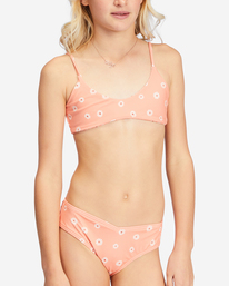 7 Girls' Fallin For Her Reversible Trilet Bikini Set Multicolor ABGX200259 Billabong