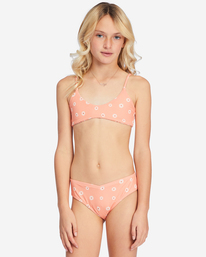 1 Girls' Fallin For Her Reversible Trilet Bikini Set Multicolor ABGX200259 Billabong
