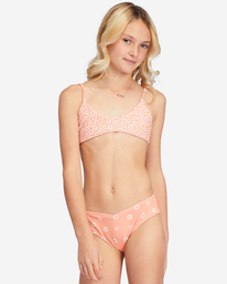 2 Girls' Fallin For Her Reversible Trilet Bikini Set Multicolor ABGX200259 Billabong