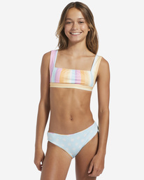1 Girl's 4-16 On The Bright Side Reversible Tank Two-Piece Swim Set Multicolor ABGX200269 Billabong