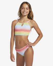 3 Girl's 4-16 Rad Rainbow High Neck Two-Piece Swim Set Multicolor ABGX200274 Billabong