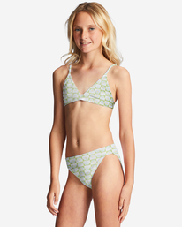 3 Girl's 4-16 Daze All Day Triangle Two-Piece Bikini Set Green ABGX200308 Billabong