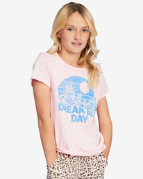 0 Girls' Dream All Day Graphic Boyfriend T-Shirt Purple ABGZT00333 Billabong