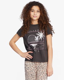 0 Girls' On The Horizon Graphic Boyfriend T-Shirt Black ABGZT00334 Billabong