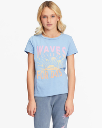0 Girls' Wave For Days Graphic Boyfriend T-Shirt Blue ABGZT00337 Billabong