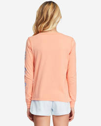 2 Girls' Love Is All Long Sleeve Graphic Boyfriend T-Shirt Orange ABGZT00342 Billabong