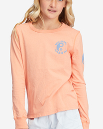 3 Girls' Love Is All Long Sleeve Graphic Boyfriend T-Shirt Orange ABGZT00342 Billabong
