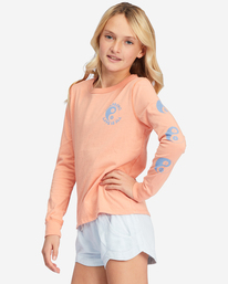 1 Girls' Love Is All Long Sleeve Graphic Boyfriend T-Shirt Orange ABGZT00342 Billabong