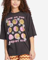 3 Girls' Bright Side Graphic Boyfriend T-Shirt Black ABGZT00344 Billabong
