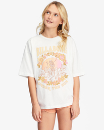0 Girls' Under The Sun Graphic Boyfriend T-Shirt White ABGZT00345 Billabong