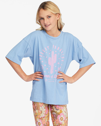 0 Girls' Desert Paradise Graphic Boyfriend T-Shirt Blue ABGZT00347 Billabong