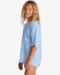 1 Flower Power - Oversized T-Shirt for Girls 4-12 Bleu ABGZT00389 Billabong