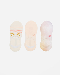 0 3-Pack Safari Nights Tie-Dyed No Show Socks Pink ABJAA00153 Billabong