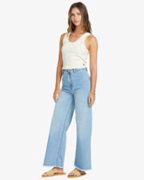 3 Free Fall Indigo - Wide Leg Trousers for Women Blue ABJDP00113 Billabong