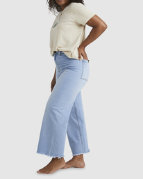 6 Free Fall Indigo Wide-Leg Jeans White ABJDP00113 Billabong