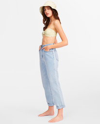 5 I Got It High Waisted Denim Pants Green ABJDP00123 Billabong
