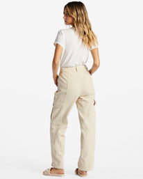 2 Wall To Wall - Pantaloni a vita alta da Donna White ABJDP00135 Billabong