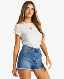 3 So Cheeky - Denim Shorts for Women Blue ABJDS00111 Billabong