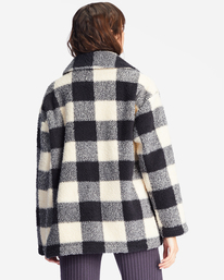 3 Fairbanks Button-Up Teddy Bear Jacket Black ABJFT00187 Billabong