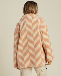 2 Fairbanks Button-Up Teddy Bear Jacket Beige ABJFT00187 Billabong