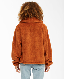 2 Always Cozy 2 Teddy Bear Zip-Up Jacket Brown ABJFT00201 Billabong