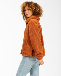 1 Always Cozy 2 Teddy Bear Zip-Up Jacket Brown ABJFT00201 Billabong