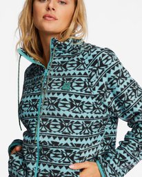 4 Boundary Zip-Up Mock Neck Fleece Green ABJFT00255 Billabong