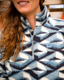 1 A/Div Boundary - Fleece mit halbem Reißverschluss für Frauen Blau ABJFT00287 Billabong