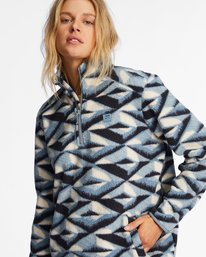 5 A/Div Boundary Mock 3 Half-Zip Pullover Sweatshirt Blue ABJFT00287 Billabong