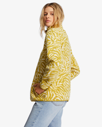 2 A/Div Boundary Mock 3 Half-Zip Pullover Sweatshirt Green ABJFT00287 Billabong