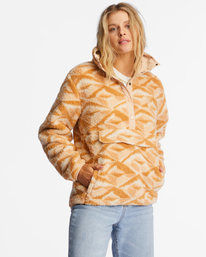 1 A/Div Switchback Pullover Mock Neck Sweatshirt Beige ABJFT00291 Billabong