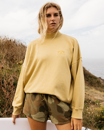 0 A/Div Canyon Mock Neck Sweatshirt Yellow ABJFT00293 Billabong