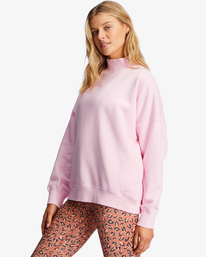 1 A/Div Canyon Mock Neck Sweatshirt Pink ABJFT00293 Billabong