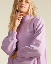 3 A/Div Canyon Mock Neck Sweatshirt Purple ABJFT00293 Billabong