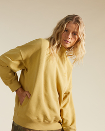 5 A/Div Canyon Mock Neck Sweatshirt Yellow ABJFT00293 Billabong