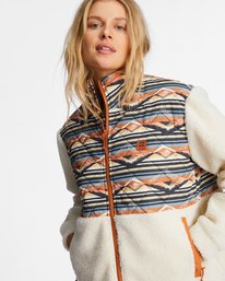 5 A/Div Hidden Trails Zip-Up Jacket White ABJFT00294 Billabong