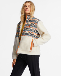 3 A/Div Hidden Trails Zip-Up Jacket White ABJFT00294 Billabong