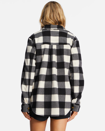 2 A/Div Forge Fleece Flannel Shacket Black ABJFT00300 Billabong